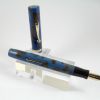 Artcraft Flattop in blue/gold marbled celluloid - full view