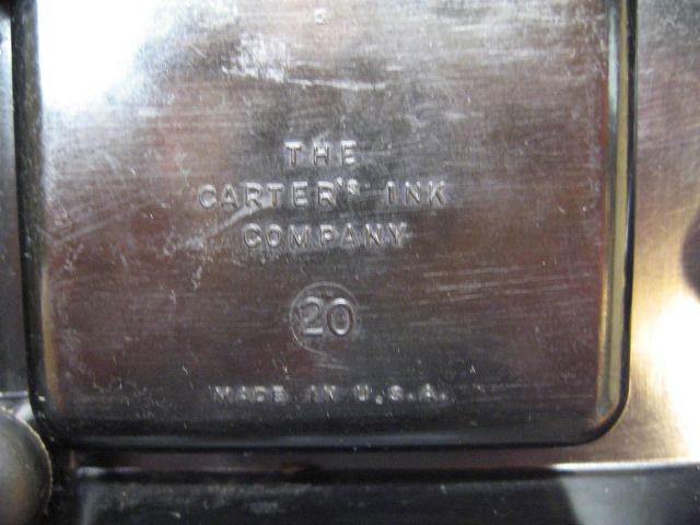Carter's Ink desk base label