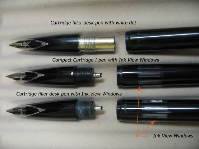 Annotated closeup of cartridge filler pens - BamaPen's album