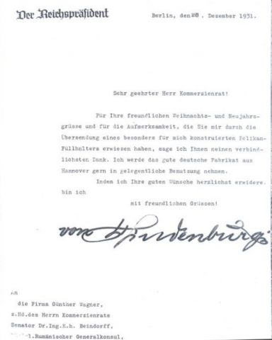 letter to fri beindorff