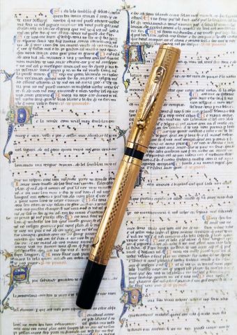 Waterman 0552 1/2 gold filled overlay, Gothic pattern