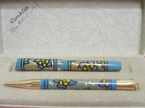 Conklin Hand Painted ring top set